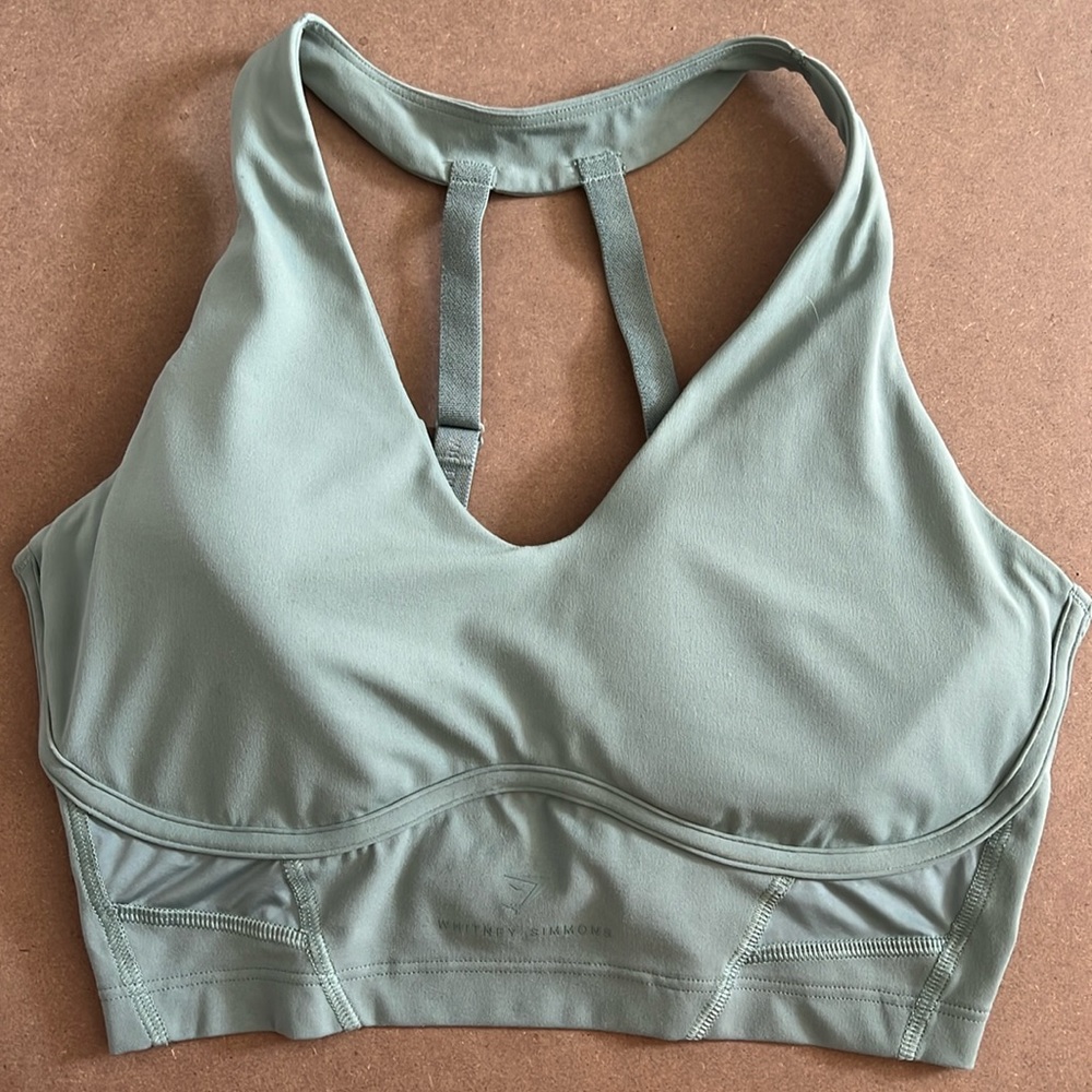 Gymshark Whitney Simmons Longline Bra - Leaf Green